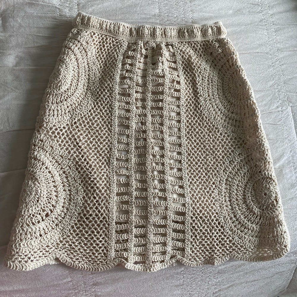 Crochet mini skirt